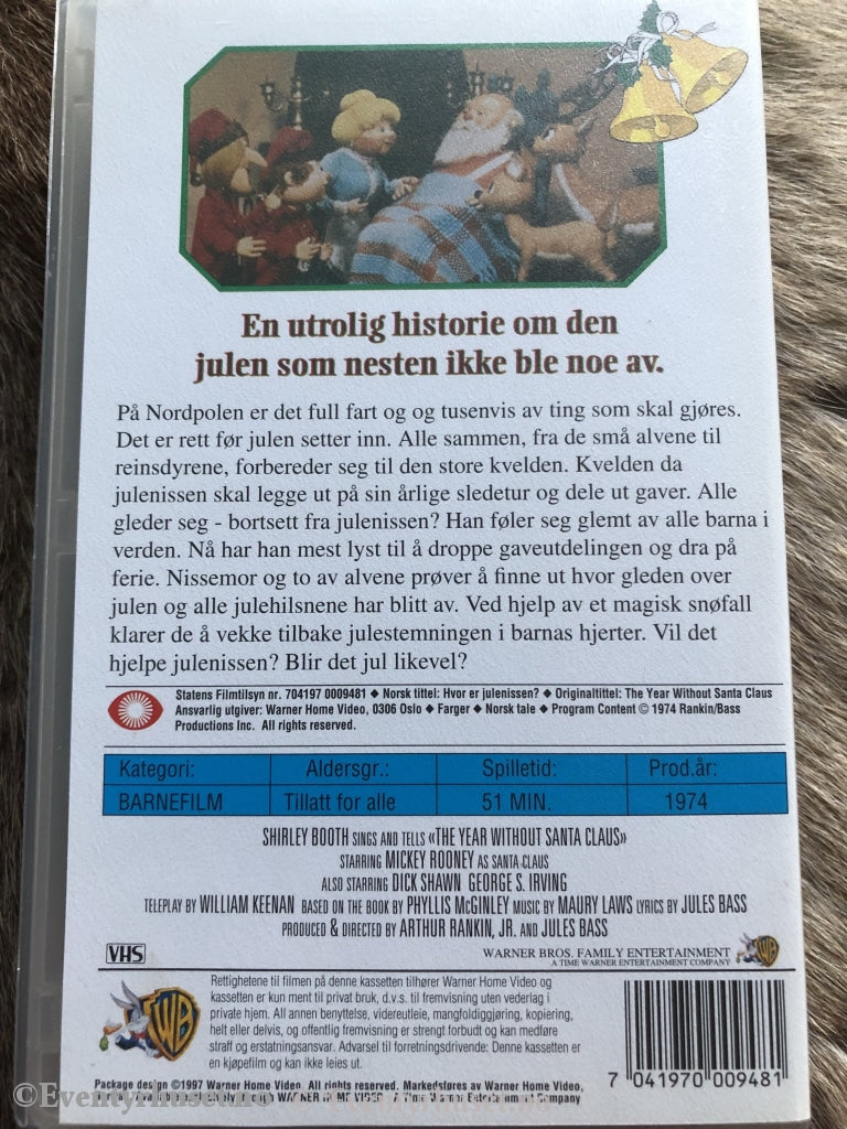 Hvor Er Julenissen 1974. Vhs. Vhs