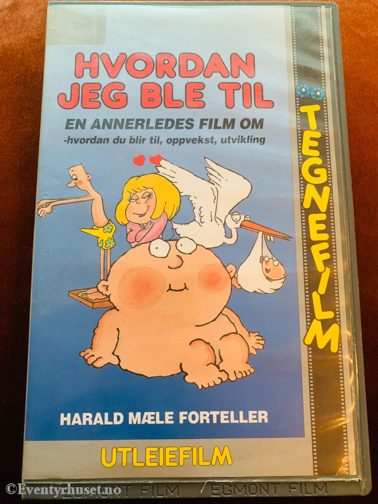 Hvordan Jeg Ble Til. 1991. Vhs Big Box. Box