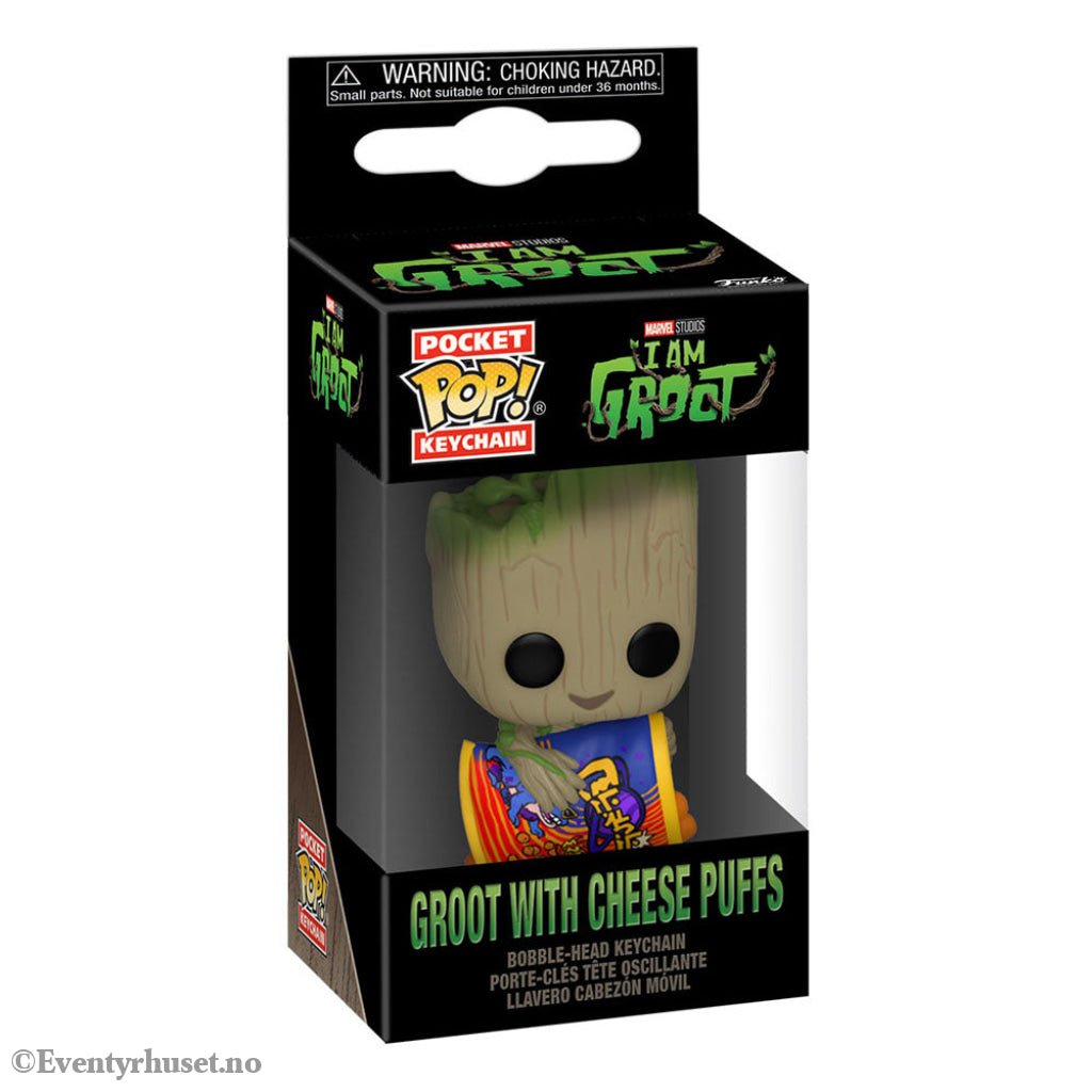 I Am Groot POP! Vinyl Keychains 4 cm Groot w/ Cheese Puffs Display (12) Fashion & Accessories