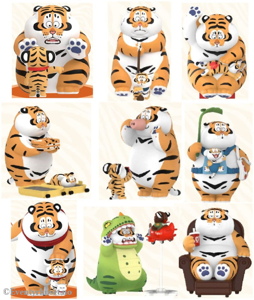 I Am Not Fat Tiger Roaring Love Series Mini Figures 9 cm Display (8) Collectibles