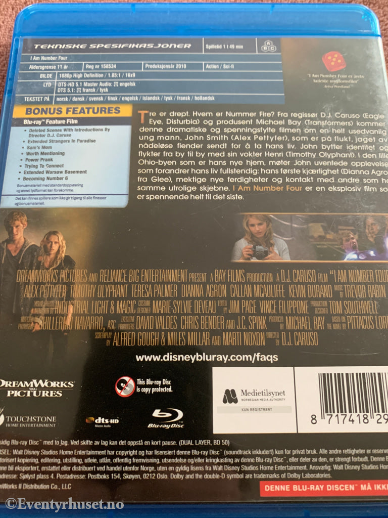I Am Number Four. Blu-ray.