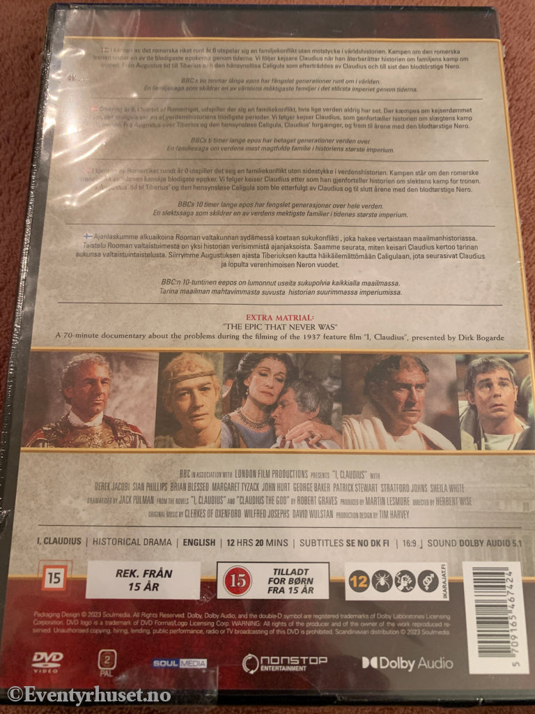 I, Claudius. DVD samleboks. Ny i plast!