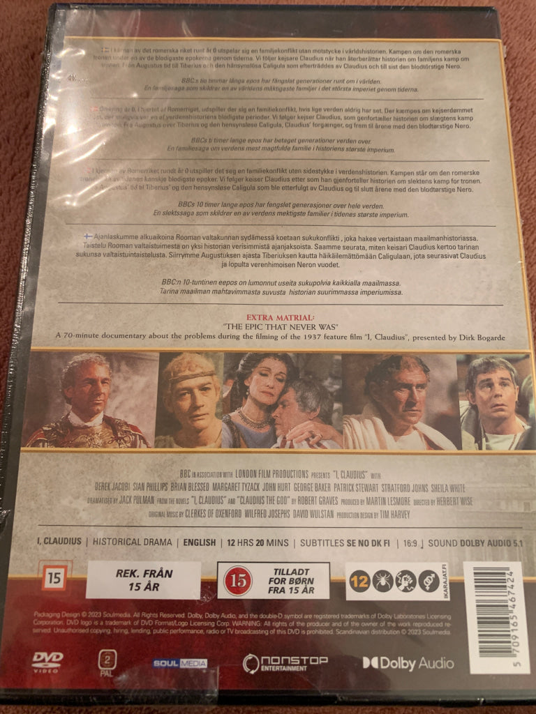 I, Claudius. DVD samleboks. Ny i plast!