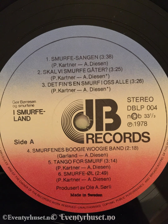 I Smurfeland. 1978. Lp. Lp Plate
