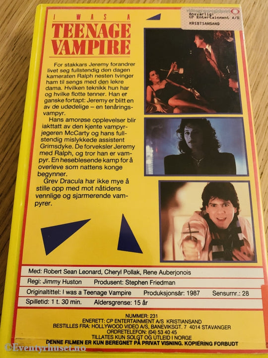 I Was A Teenage Vampire. 1987. Vhs Big Box.