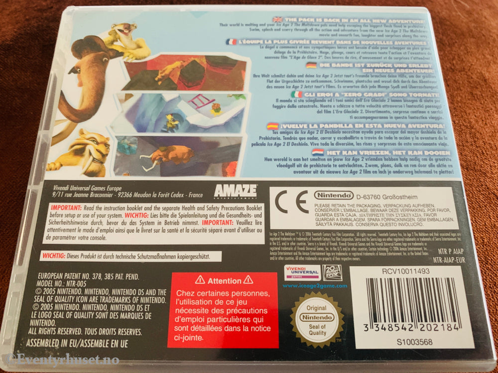 Ice Age 2: The Meltdown, 2006. Nintendo DS-spill.