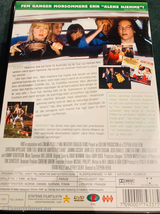 Ikke Fortell At Barnevakten Er Død. 1991. Dvd. Dvd