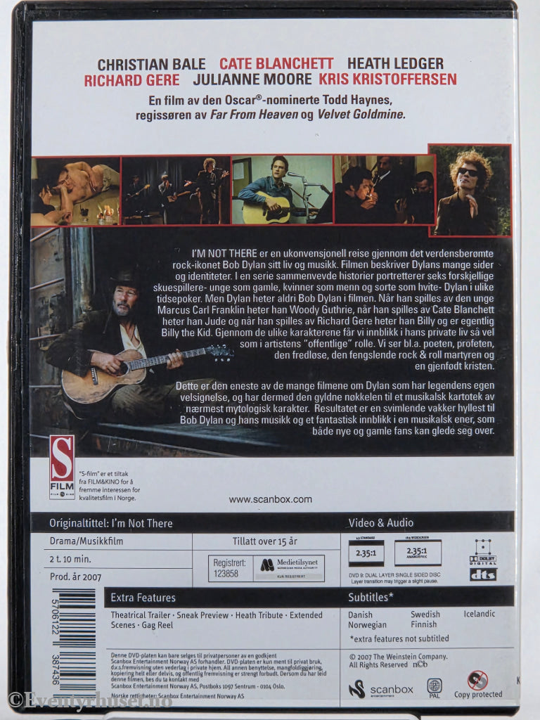 I'm Not There (2007). DVD.