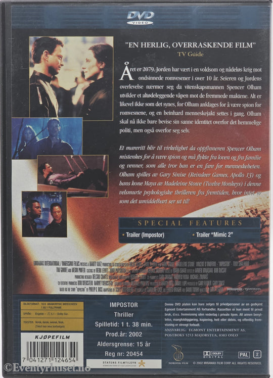Impostor. 2001. DVD.