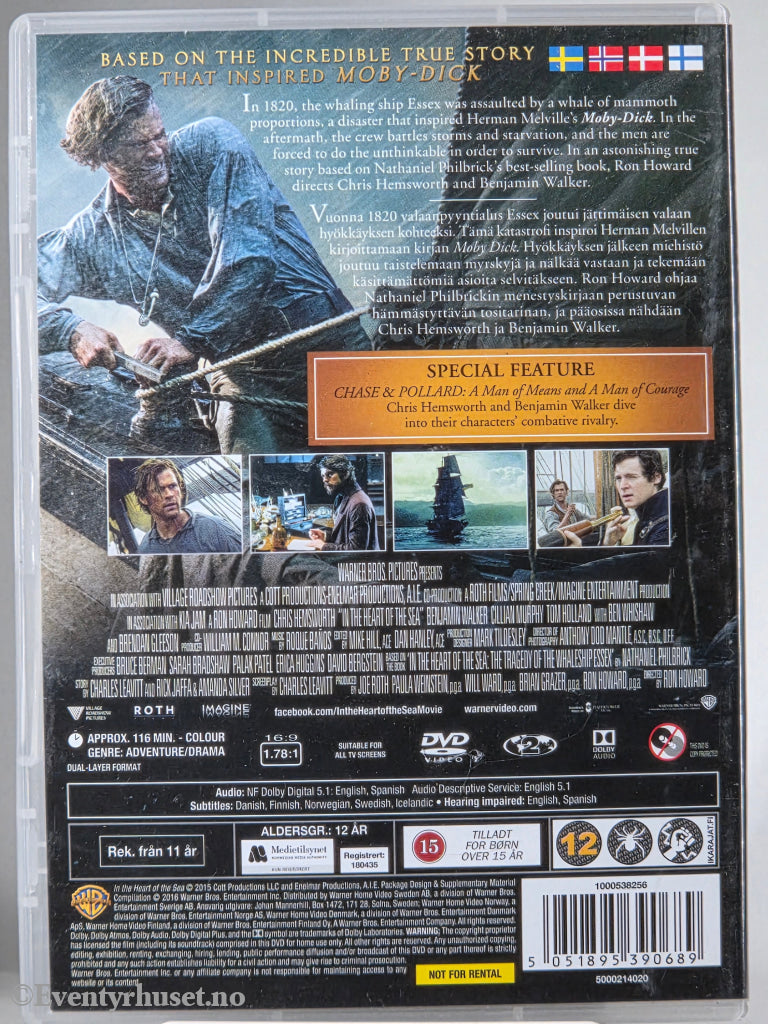 In the Heart of the Sea. 2015. DVD.