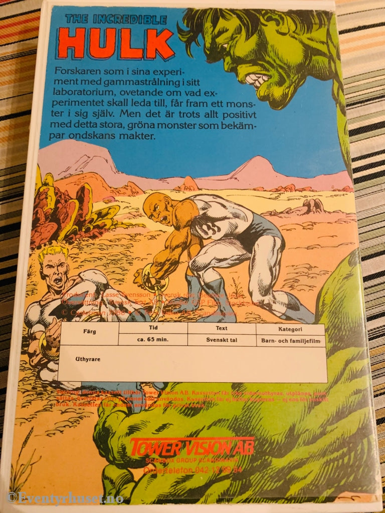 Incredible Hulk. 1986. Vhs Big Box. Box