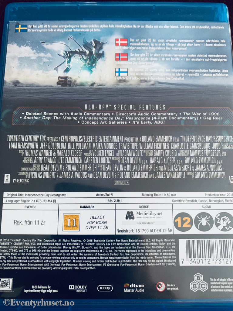 Independence Day - Resurgence. 2016. Blu-Ray. Blu-Ray Disc