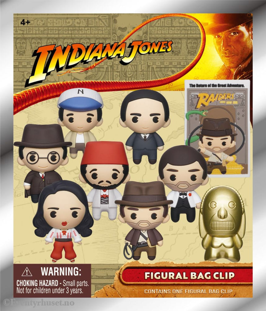 Indiana Jones 3D PVC Bag Clips Display (24) Fashion & Accessories
