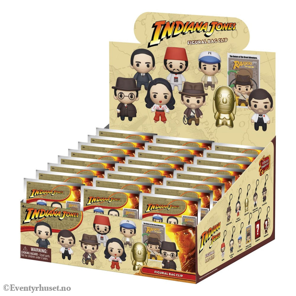 Indiana Jones 3D PVC Bag Clips Display (24) Fashion & Accessories