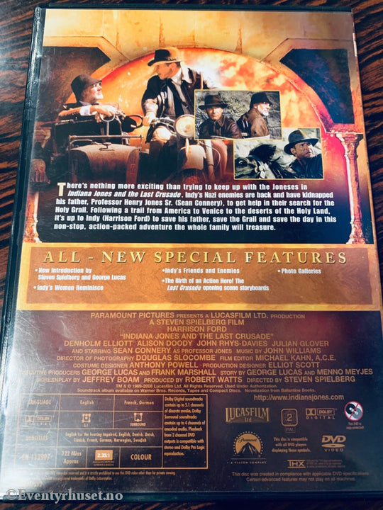 Indiana Jones And The Last Crusade. Dvd. Dvd