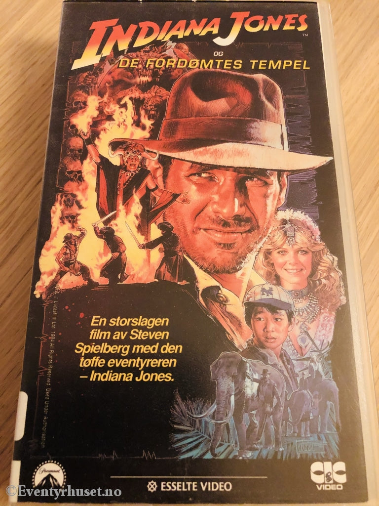 Indiana Jones Og De Fordømtes Tempel. 1984. Vhs. Vhs