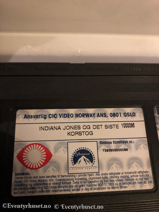 Indiana Jones Og Det Siste Korstog. 1989. Vhs. Vhs
