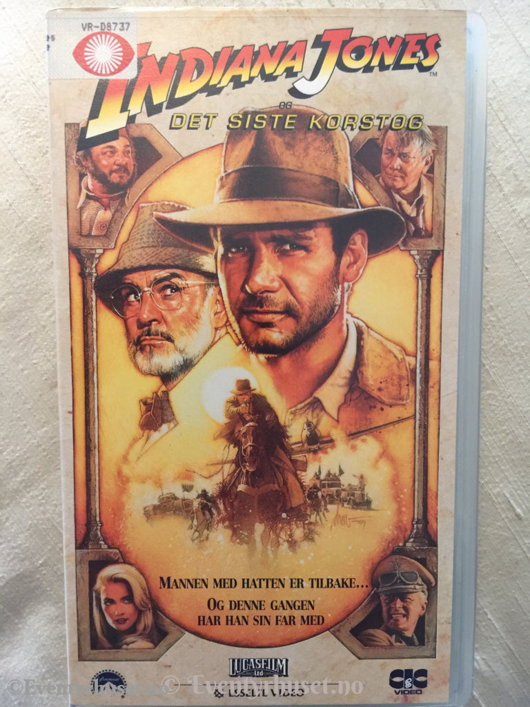Indiana Jones Og Det Siste Korstog. 1989. Vhs. Vhs