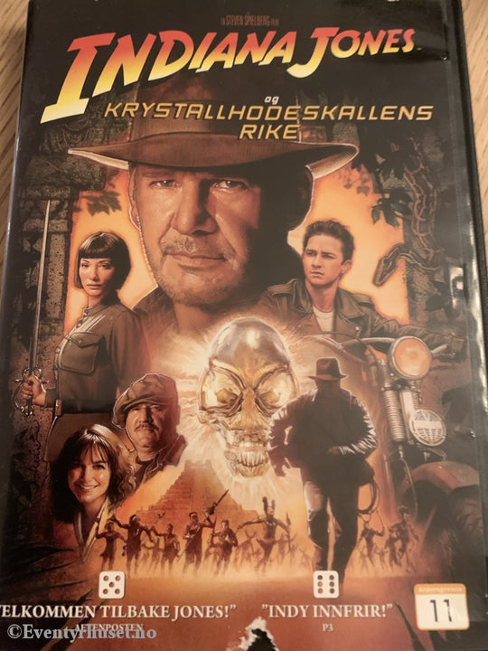 Indiana Jones Og Krystallhodeskallens Rike. 2008. Dvd. Dvd