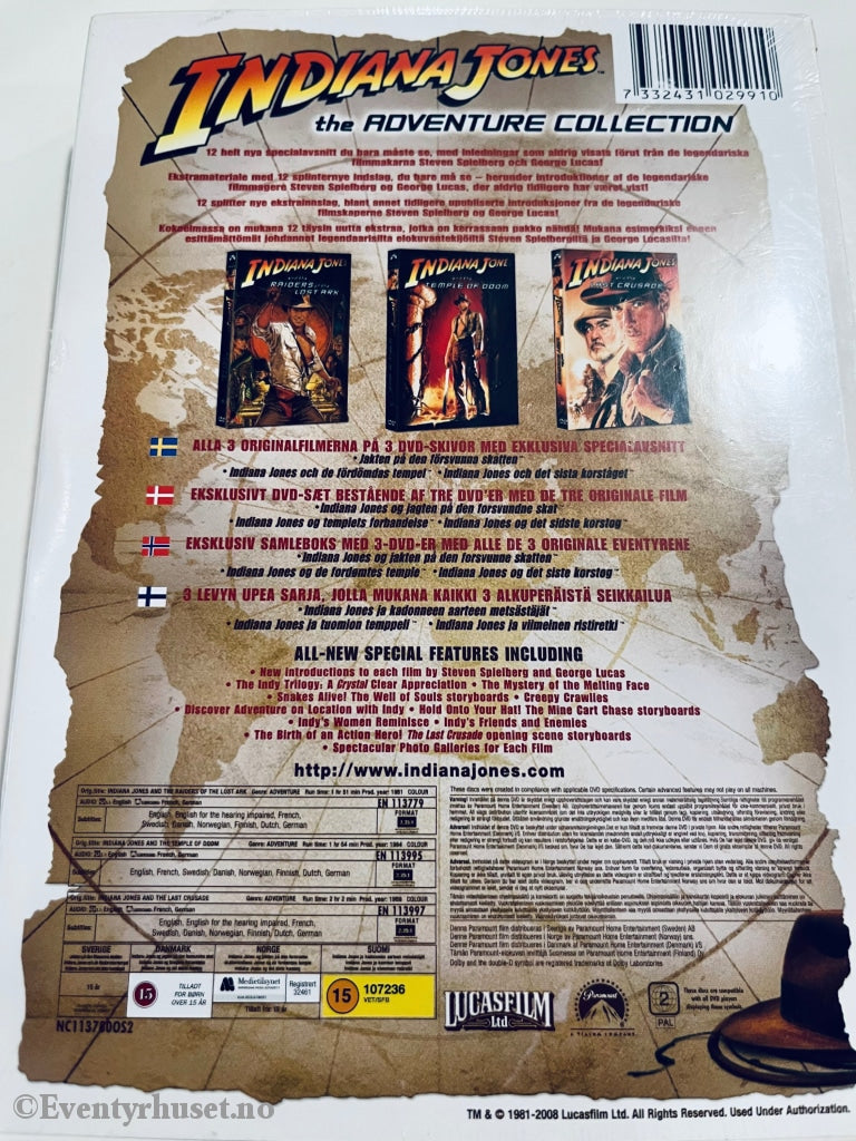 Indiana Jones. The Adventure Collection. Dvd. Ny I Plast! Dvd