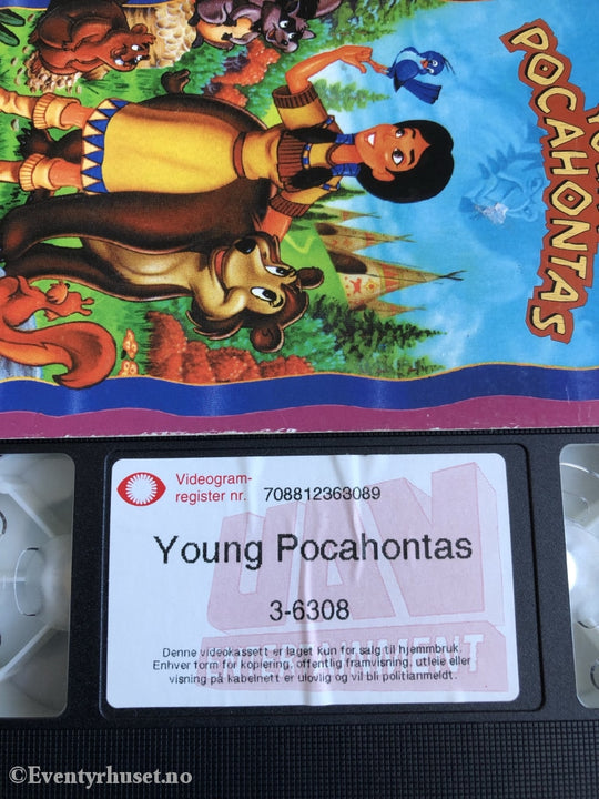 Indianerpiken Young Pocahontas. Vhs. Slipcase. Vhs