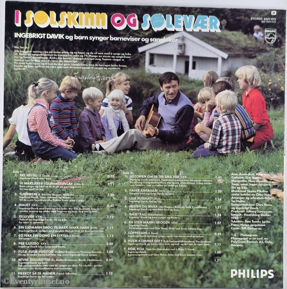 Ingebrigt Davik. Årstall Ukjent. I Solskinn Og Soleivær. LP.