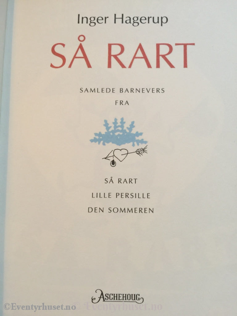 Inger Hagerup. 2010 (1982). Så Rart. Barnevers