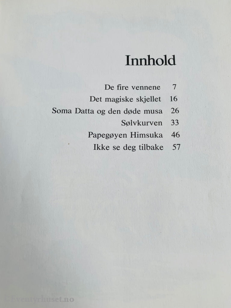 Inger Margrethe Gaarder. 1979. Seks Indiske Eventyr. Eventyrbok