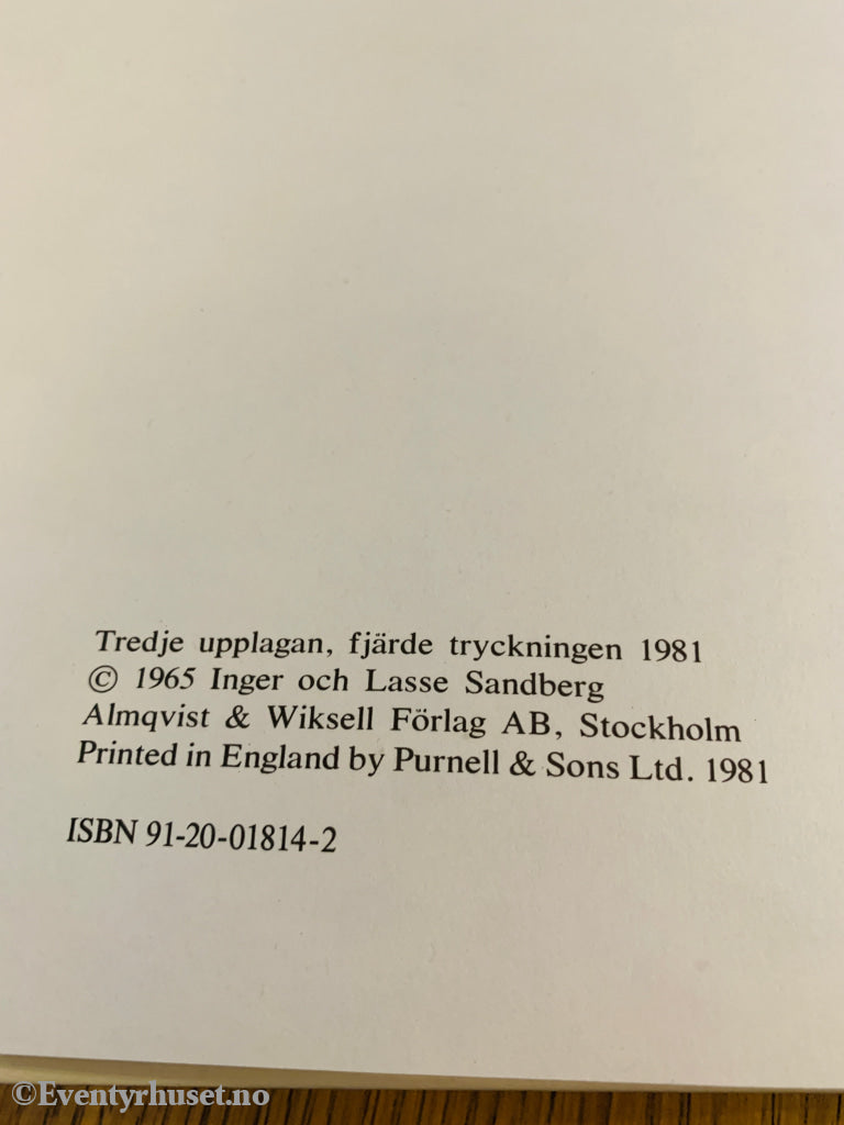 Inger Og Lasse Sandberg. 1965/81. Det Lille Spøkelset Laban. Svenske Originalutgaven! Fortelling