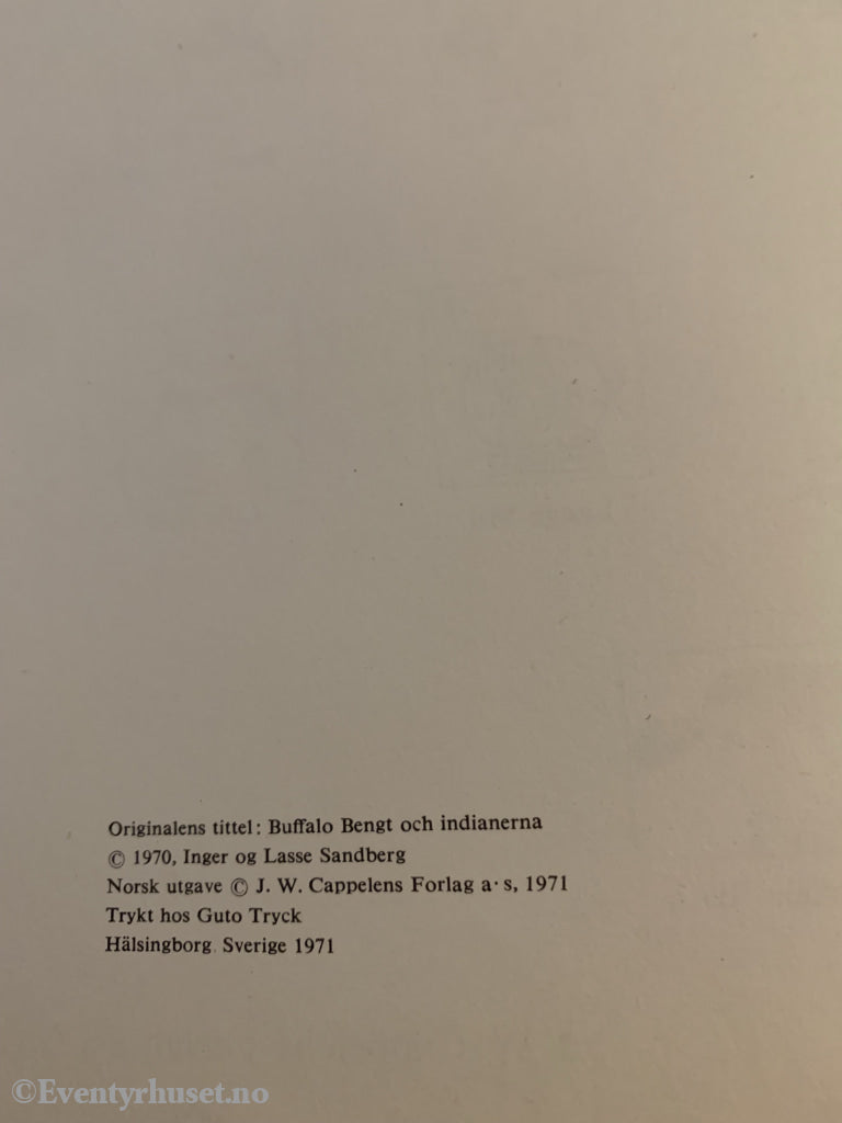Inger Og Lasse Sandberg. 1970/71. Buffalo Bjørn Indianerne. Fortelling