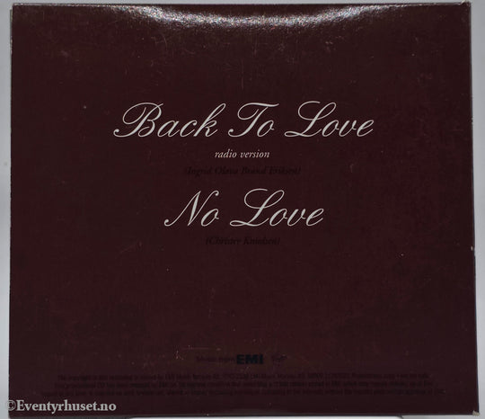 Ingrid Olava. 2009. Back To Love. CD.