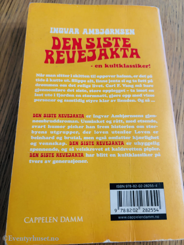 Inguar Ambjørnsen. Den siste revejakta. Bok.