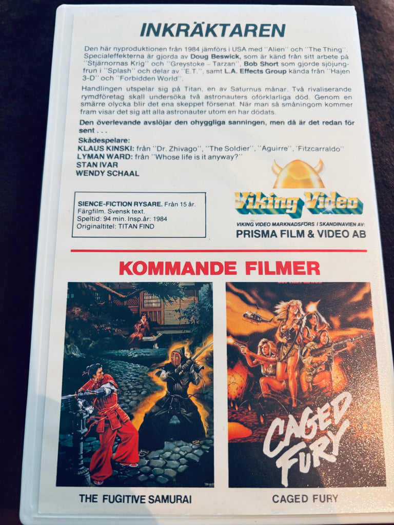 Inkräktaren. VHS Big Box.