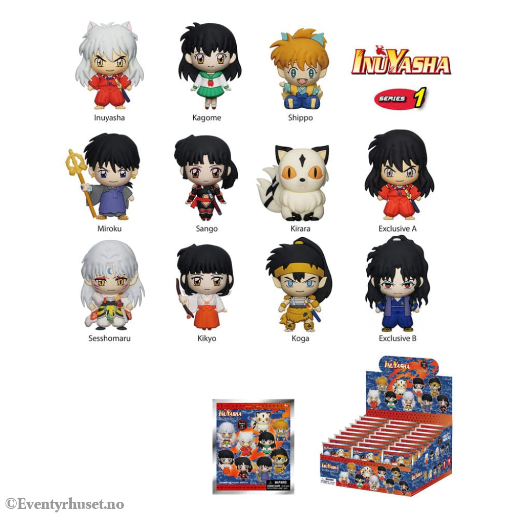 Inuyasha PVC Bag Clips Series 1 Display (24) Fashion & Accessories