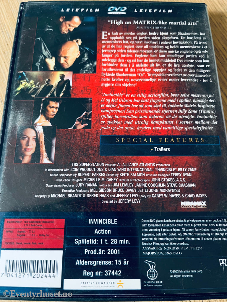 Invincible. 2001. Dvd Leiefilm.