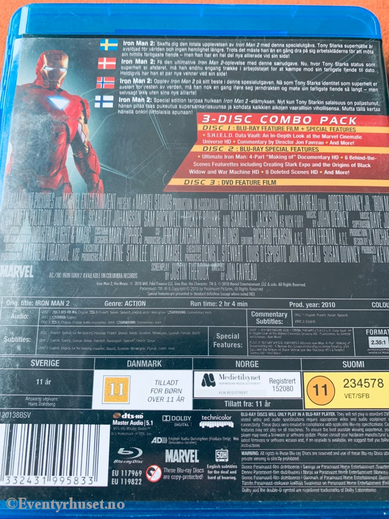 Iron Man 2. Blu-Ray. Blu-Ray Disc