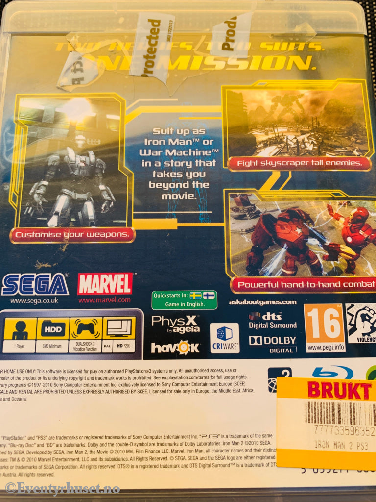 Iron Man 2: The Video Game. PS3.