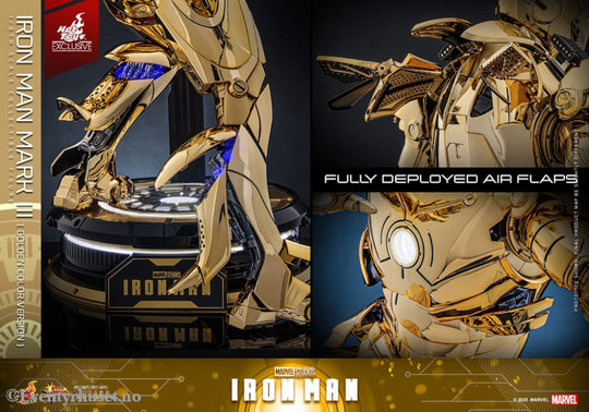 Iron Man Movie Masterpiece Diecast Action Figure 1/6 Iron Man Mark III (Gold Color Version) Hot Toys Exclusive 33 cm