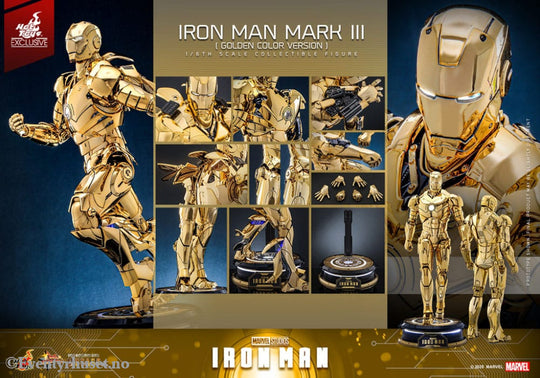 Iron Man Movie Masterpiece Diecast Action Figure 1/6 Iron Man Mark III (Gold Color Version) Hot Toys Exclusive 33 cm