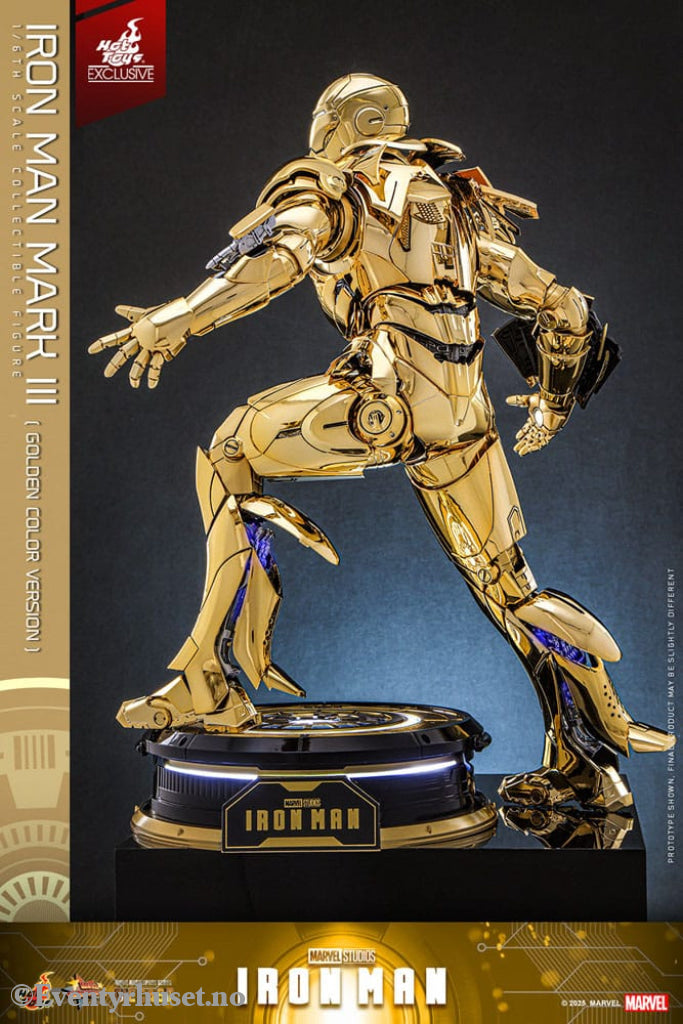 Iron Man Movie Masterpiece Diecast Action Figure 1/6 Iron Man Mark III (Gold Color Version) Hot Toys Exclusive 33 cm
