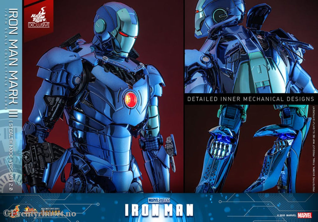 Iron Man Movie Masterpiece Diecast Action Figure 1/6 Iron Man Mark III (Stealth Mode Ver.) 2.0 Hot Toys Exclusive 33 cm