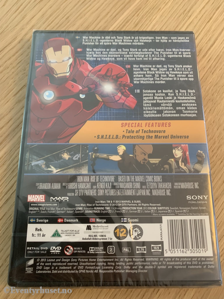 Iron Man. Rise Of Technovore. 2013. Dvd. Ny I Plast! Dvd