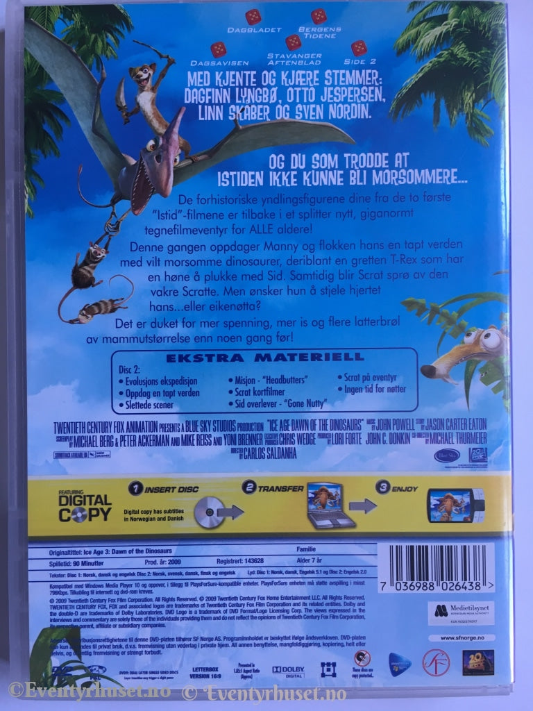 Istid 3 Dinosaurene Kommer. Dvd. Dvd