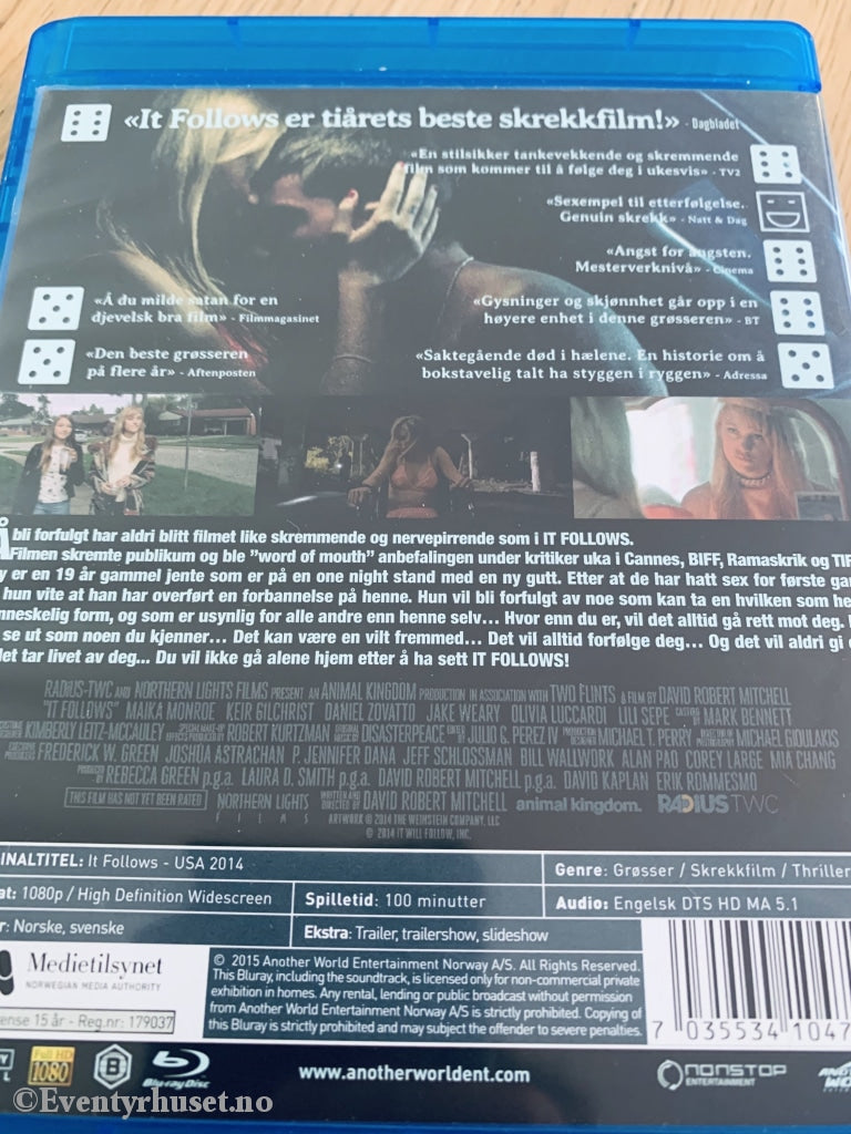 It Follows. 2014. Blu-Ray. Blu-Ray Disc