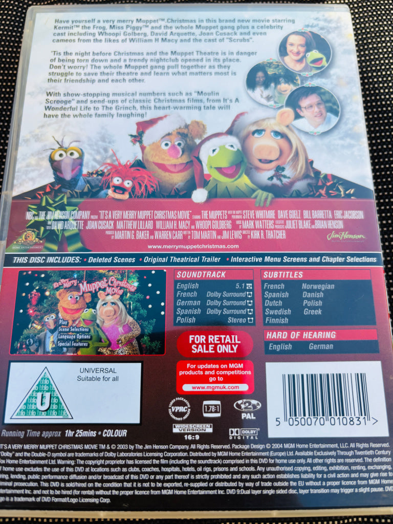 It's a Very Merry Muppet Christmas Movie DVD.
