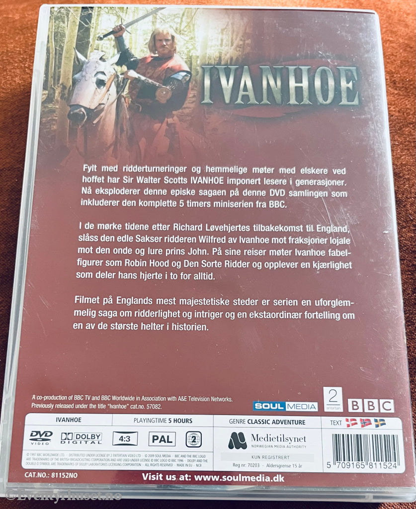 Ivanhoe. 1997. Dvd Samleboks.
