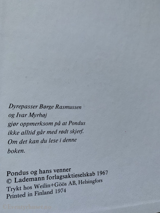 Ivar Myrhøj. 1967. Pondus Og Vennene Hans. Fortelling