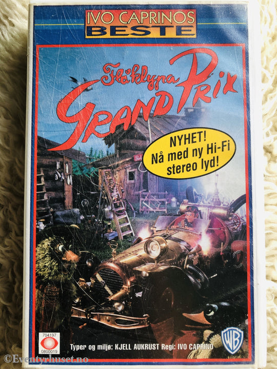 Ivo Caprino. 1995 (1975). Flåklypa Grand Prix. «Nyhet! Nå Med Ny Hi-Fi Lyd!» Vhs. Vhs