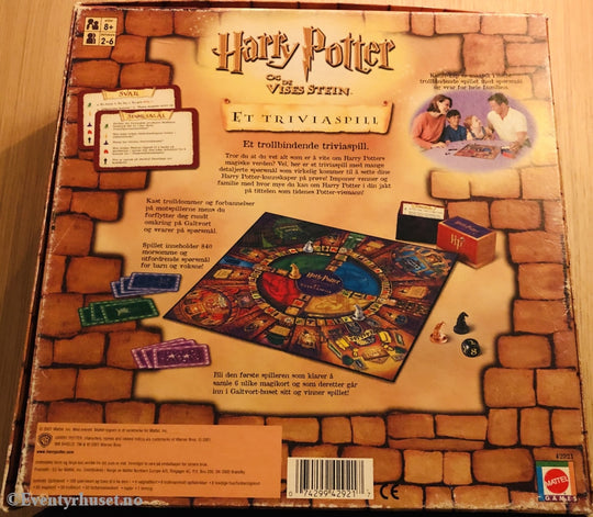 J. K. Rowling. 2001. Harry Potter Og De Vises Stein. Et Triviaspill. Brettspill. Brettspill