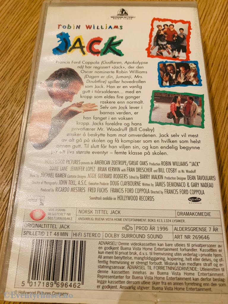 Jack. 1996. Vhs Leiefilm.